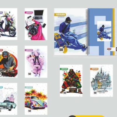 دفتر ۵۰ برگ جلد طلقی فانتزی–کلاسیک