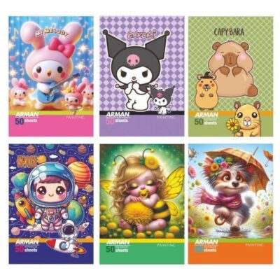 دفتر ۵۰ برگ جلد طلقی کرومی